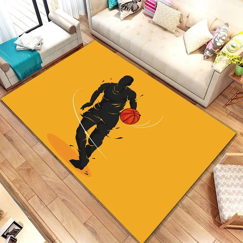 XDDJA Basketball Ball Flying to Hoop 3 Pièces Tapis de Salle de Bain  Ensemble Tapis de Bain Contour Tapis et Couverture de Couvercle de Toilette  